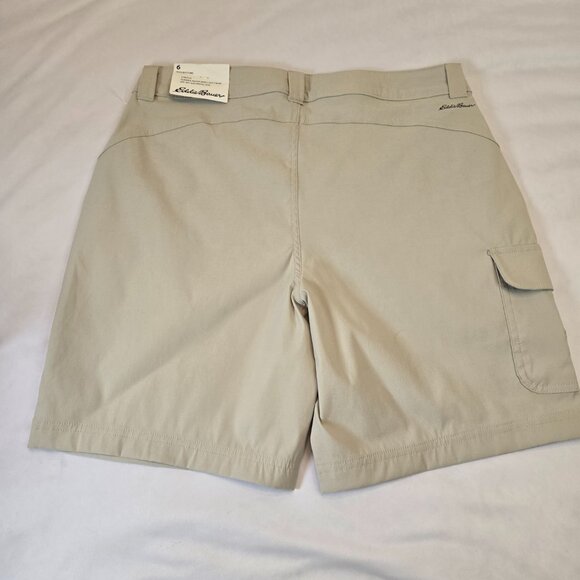 EDDIE BAUER Women's Tech Shorts Sz: 6 Pumice (Khaki) - Picture 2 of 10